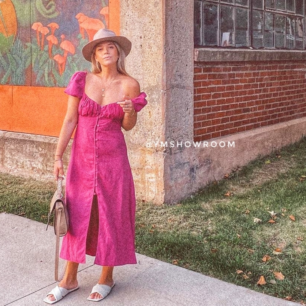ZARA Linen midi dress - Picture 3 of 13